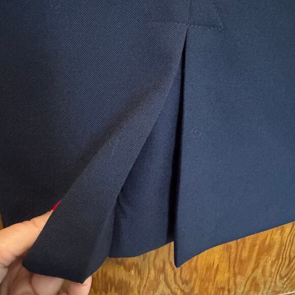Pendleton Virgin‎ Wool Navy Straight Skirt 12 Made in USA Preppy Academia - Picture 4 of 7